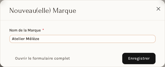 La fenêtre Nouveau(elle) Marque