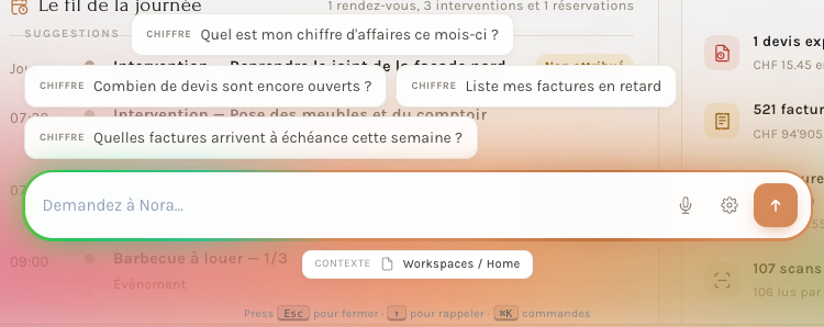La discussion rapide avec Nora