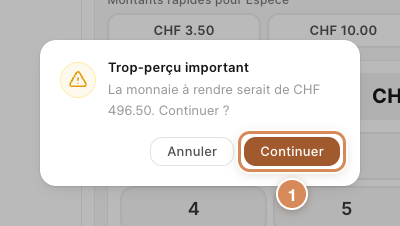La confirmation Trop-perçu important