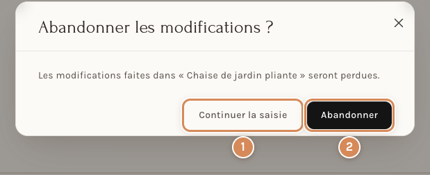 La question posée quand on ferme une fenêtre modifiée