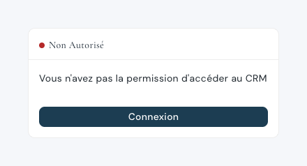 La page Non Autorisé