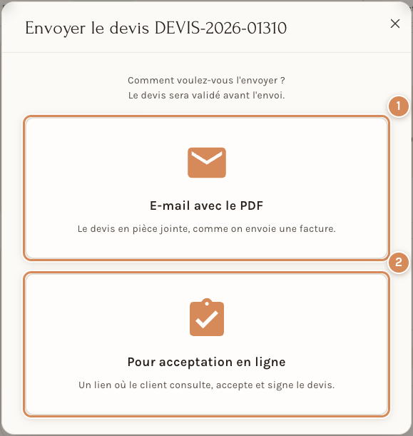La même fenêtre sur un brouillon