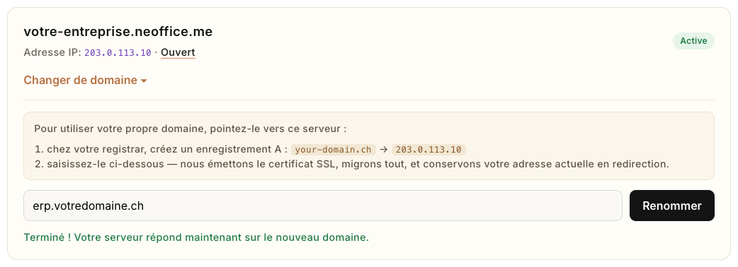 La fin du changement