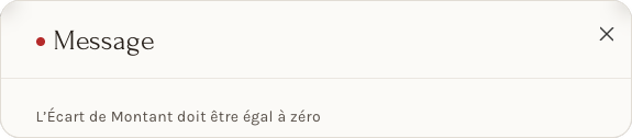 Le message d'écart