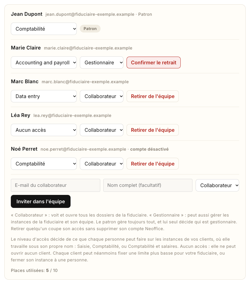 Le premier clic a armé le bouton de Marie Claire : il demande Confirmer le retrait