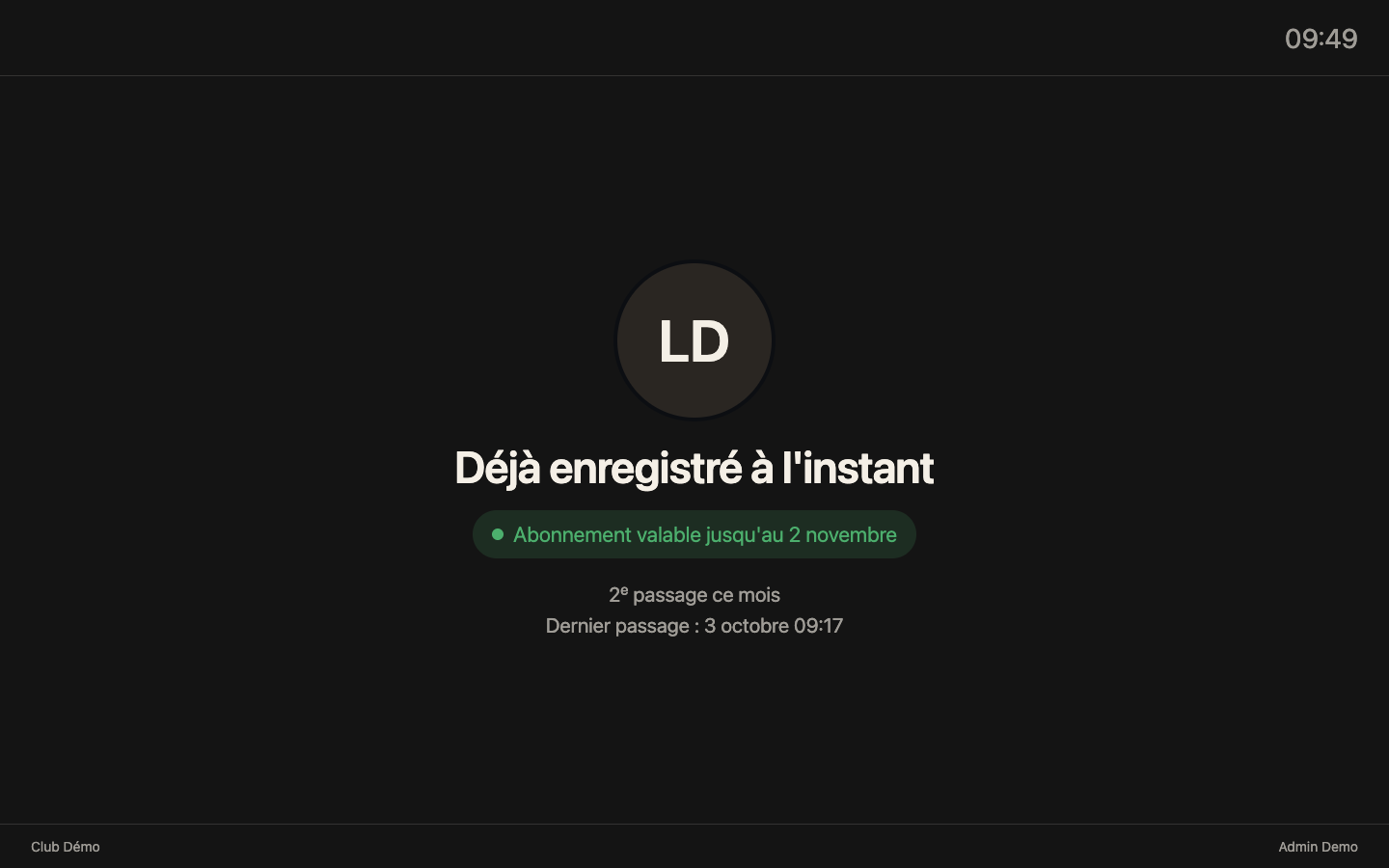 La réponse à une carte lue une seconde fois