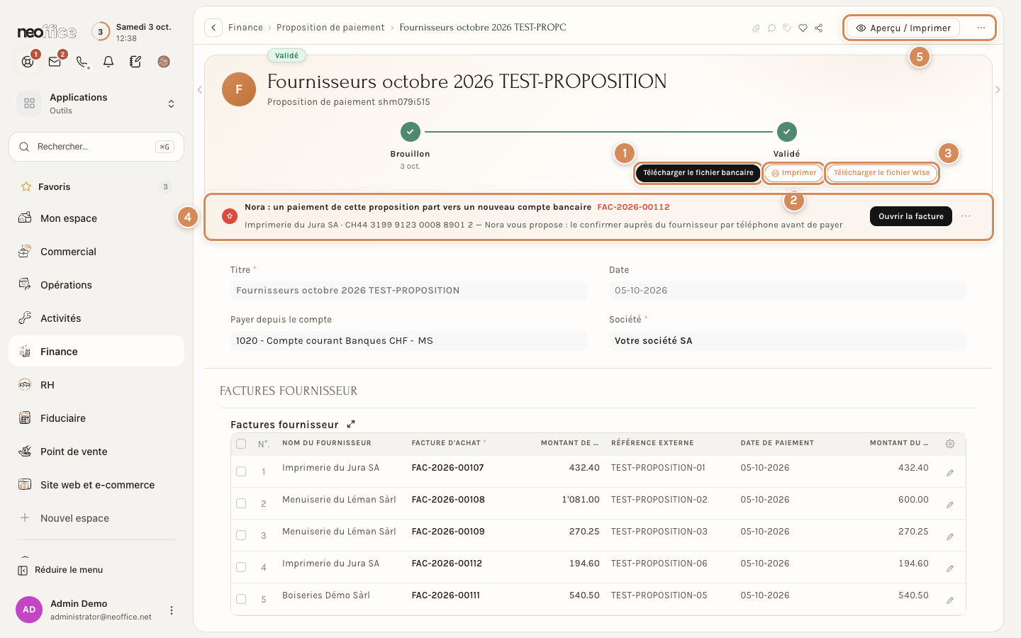 Une proposition validée