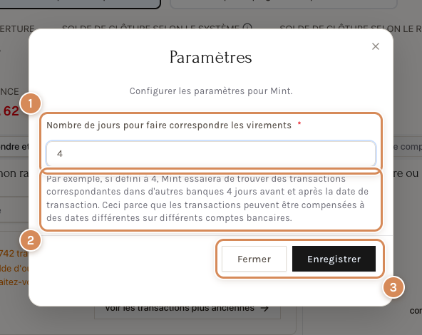 La fenêtre Paramètres