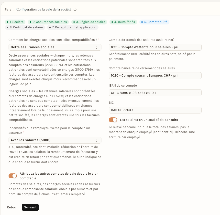 Étape 5 : la comptabilité